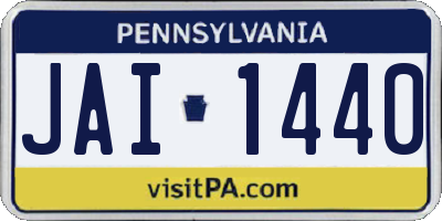 PA license plate JAI1440
