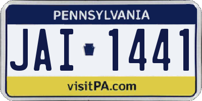 PA license plate JAI1441