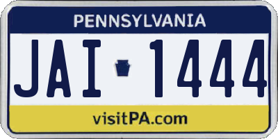 PA license plate JAI1444