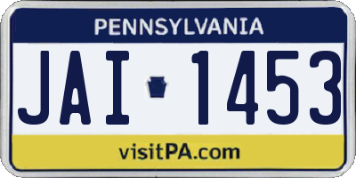 PA license plate JAI1453