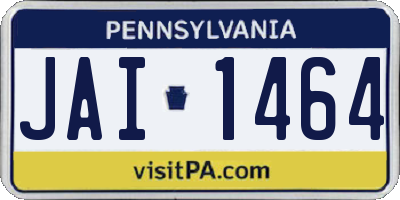 PA license plate JAI1464