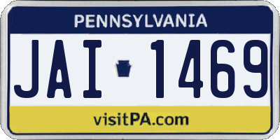 PA license plate JAI1469