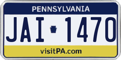 PA license plate JAI1470