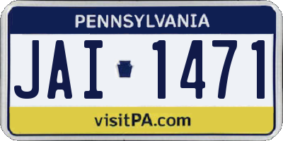 PA license plate JAI1471