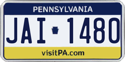 PA license plate JAI1480