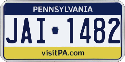 PA license plate JAI1482
