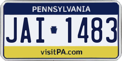 PA license plate JAI1483