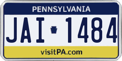 PA license plate JAI1484