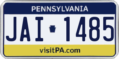 PA license plate JAI1485
