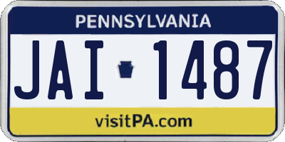 PA license plate JAI1487