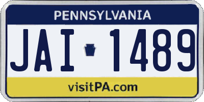 PA license plate JAI1489