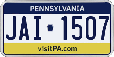 PA license plate JAI1507