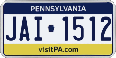 PA license plate JAI1512