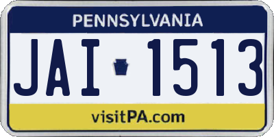 PA license plate JAI1513