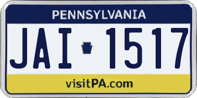 PA license plate JAI1517