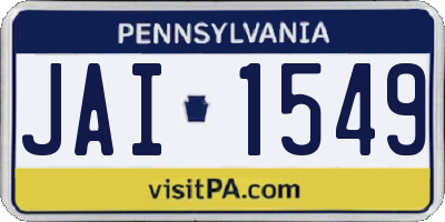 PA license plate JAI1549