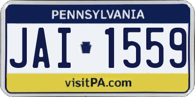 PA license plate JAI1559