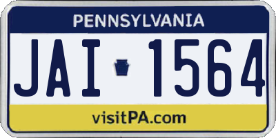 PA license plate JAI1564
