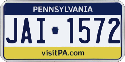 PA license plate JAI1572