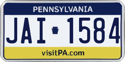 PA license plate JAI1584