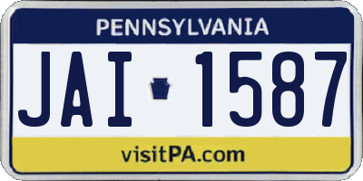 PA license plate JAI1587