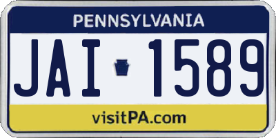 PA license plate JAI1589