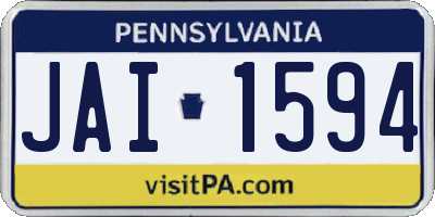 PA license plate JAI1594