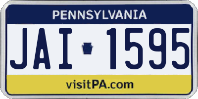 PA license plate JAI1595