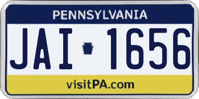 PA license plate JAI1656