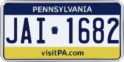 PA license plate JAI1682