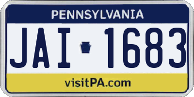 PA license plate JAI1683