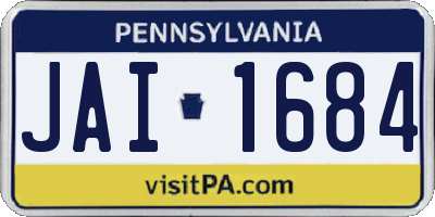 PA license plate JAI1684