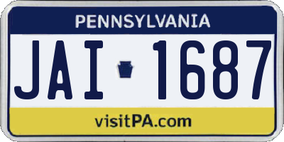 PA license plate JAI1687