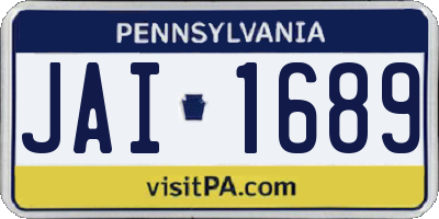 PA license plate JAI1689