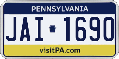 PA license plate JAI1690