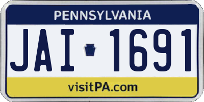 PA license plate JAI1691