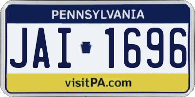 PA license plate JAI1696