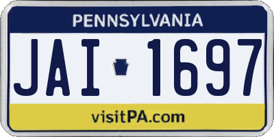 PA license plate JAI1697