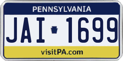PA license plate JAI1699