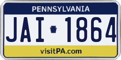 PA license plate JAI1864