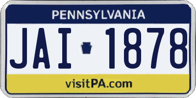 PA license plate JAI1878