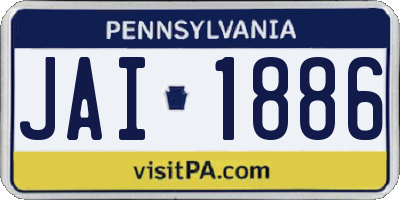 PA license plate JAI1886