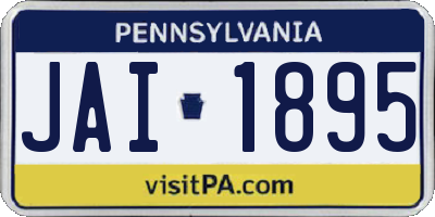 PA license plate JAI1895