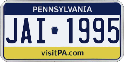 PA license plate JAI1995