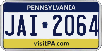 PA license plate JAI2064