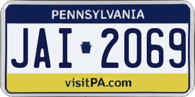 PA license plate JAI2069