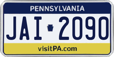 PA license plate JAI2090