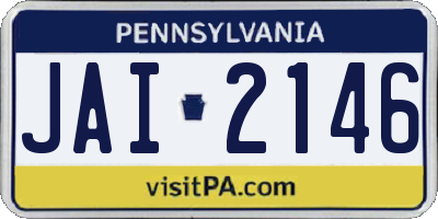 PA license plate JAI2146