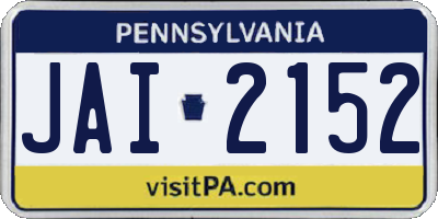 PA license plate JAI2152