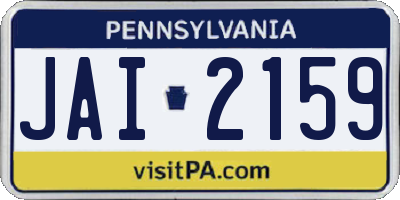 PA license plate JAI2159